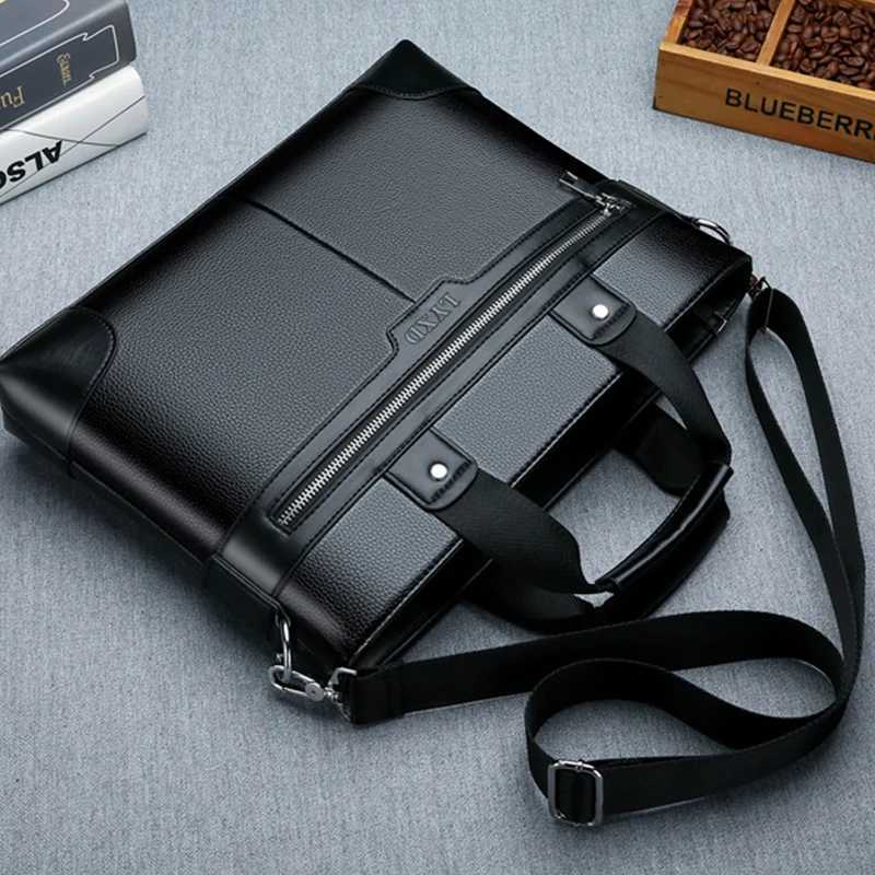 Laptop Cases Backpack Mens Business Briefcases PU Leather Shoulder Messenger Bags Travel Handbag Totes For Macbook 13.3 14 15.4 inch Male Bag 24328
