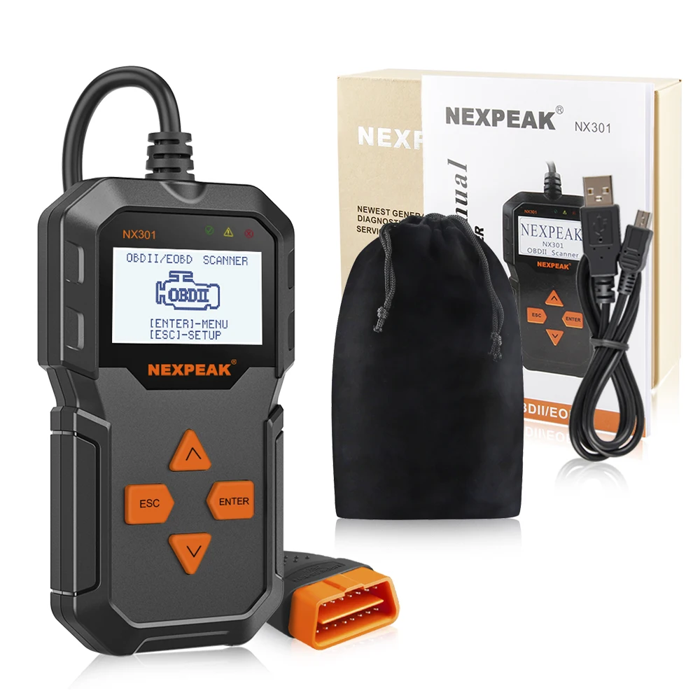 NX301 OBDII Universal Auto Car Diagnostic Tool Scannner Code Reader 2025 Diagnostic Scanner Tool OBD2 Tool Better new than ELM327 AD310