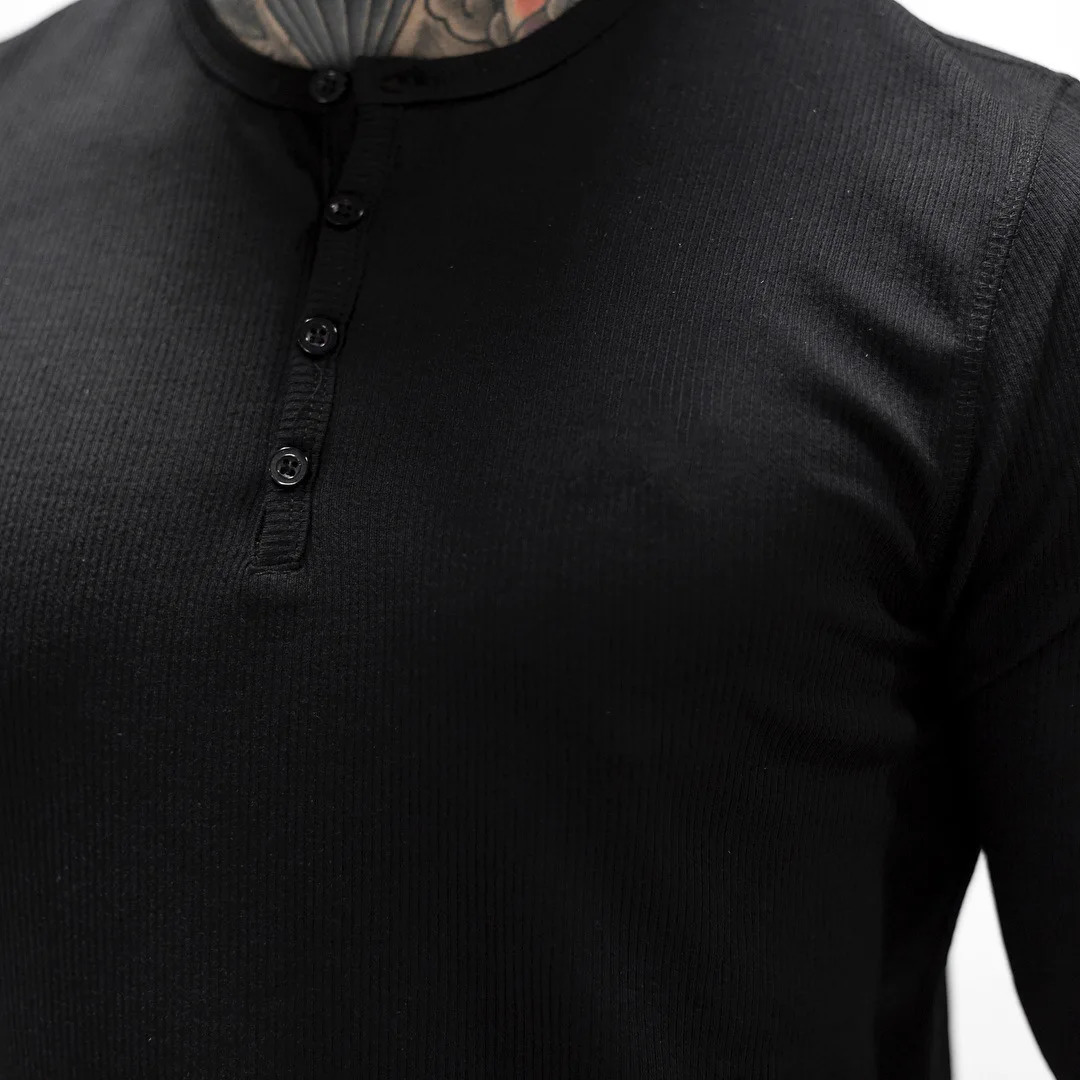 Man Fashion T Shirt Casual Fashion Plain Color Long sleeve High Quality Slim Polo Shirt Men Gym Fitness T-shirt 240319