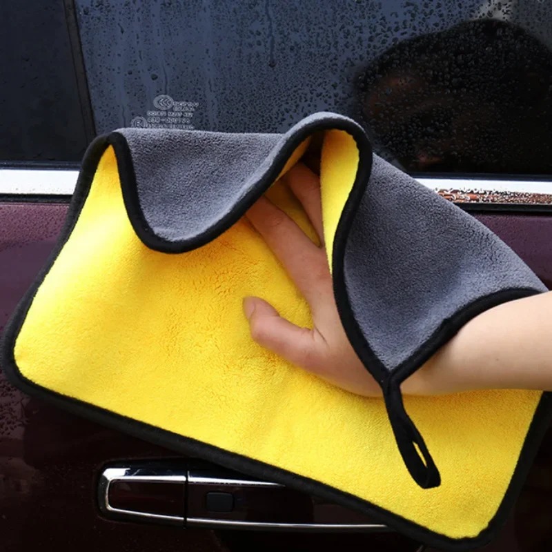 Microfiber Cleaning Towel Thicken Soft Drying Cloth Car Body Washing Towels Double Layer Clean Rags 30/40/60cm
