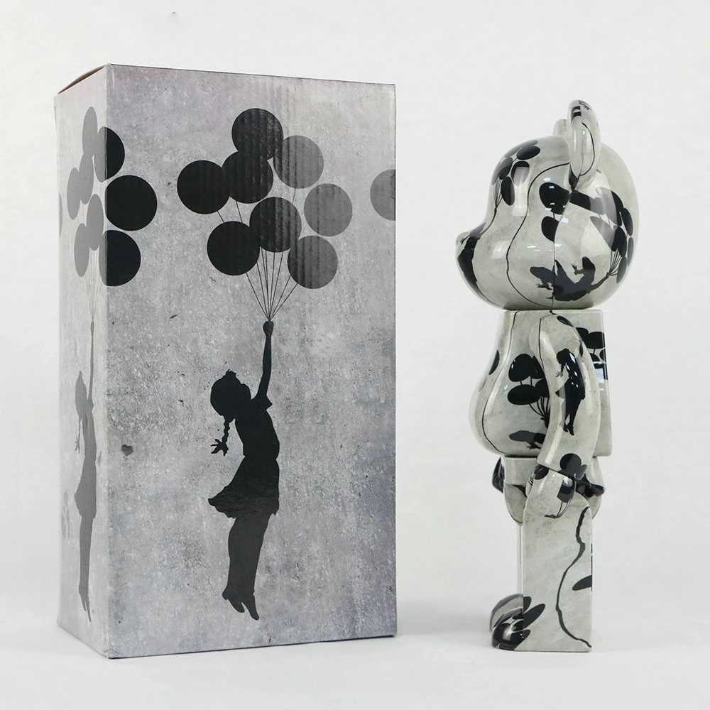 Novelty Items Bearbrick Banksy Balloon Girl Building Block Bear 400% 28cm Fashion Doll Violent Bear Doll Valentines Day Decorative GiftL2403