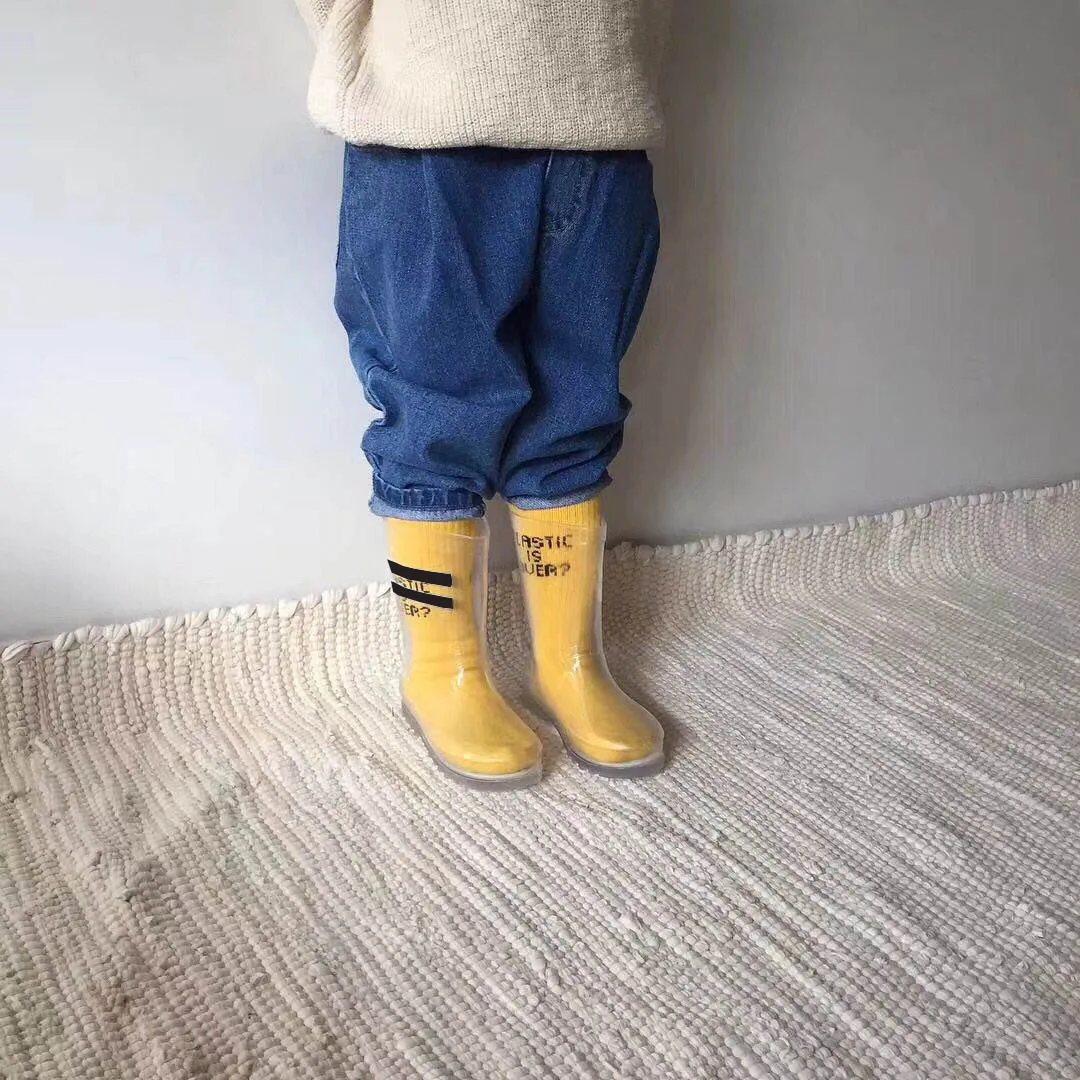 Kids Boy Girl Rain Boots Spring Baby 2025 new Girls Transparent rubber Rainboots Children Rubber Shoes Toddler Boys Jelly shoes