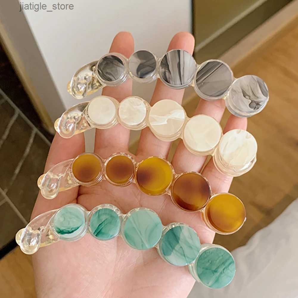 Hair Clips Marble Grain Hair Claw Clips Banana Clip High Ponytail Holder Non-slip Hairpin Hair Accessories for Women Y240329 - view 3