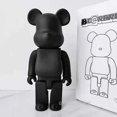 Novelty Items 28cm bearing BearBrick Action diagram DIY painted bear brick toy violent bear decoration home decoration childrens birthday gift toyL240