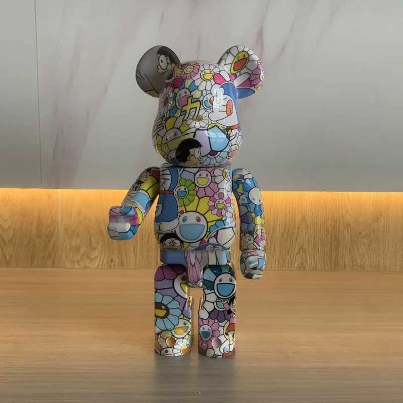Novelty Items 28cm printed bear brick 400% Van Gogh Starry Sky PVC bear brick action picture Fahion design art desktop decoration home decorationL2403