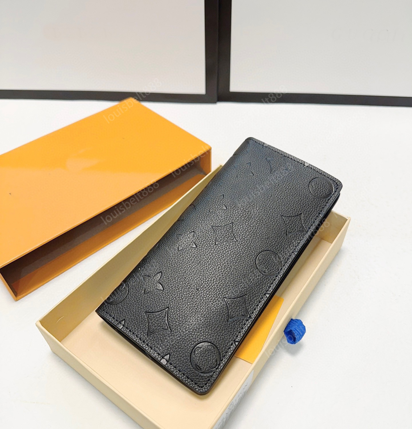 NEW Fashion classic luxury French brand MAN women designer long short wallet card bag check clip change clip large banknote clip official website synchronization