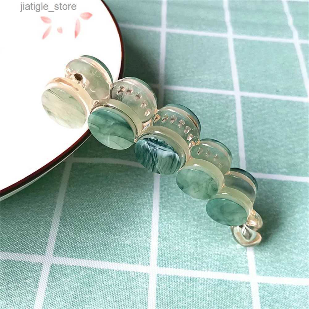 Hair Clips Marble Grain Hair Claw Clips Banana Clip High Ponytail Holder Non-slip Hairpin Hair Accessories for Women Y240329 - view 5