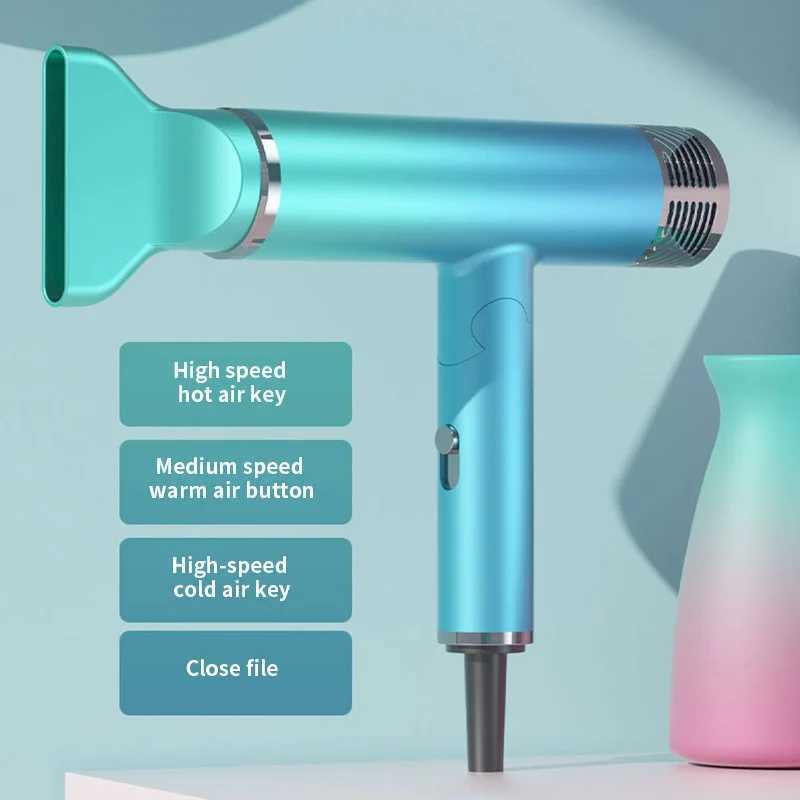 Dryers 1300W Professional Leafless Hairdryer Anion Temperature Control Blow Dryer Hot Cold Wind Hair Styler G240805