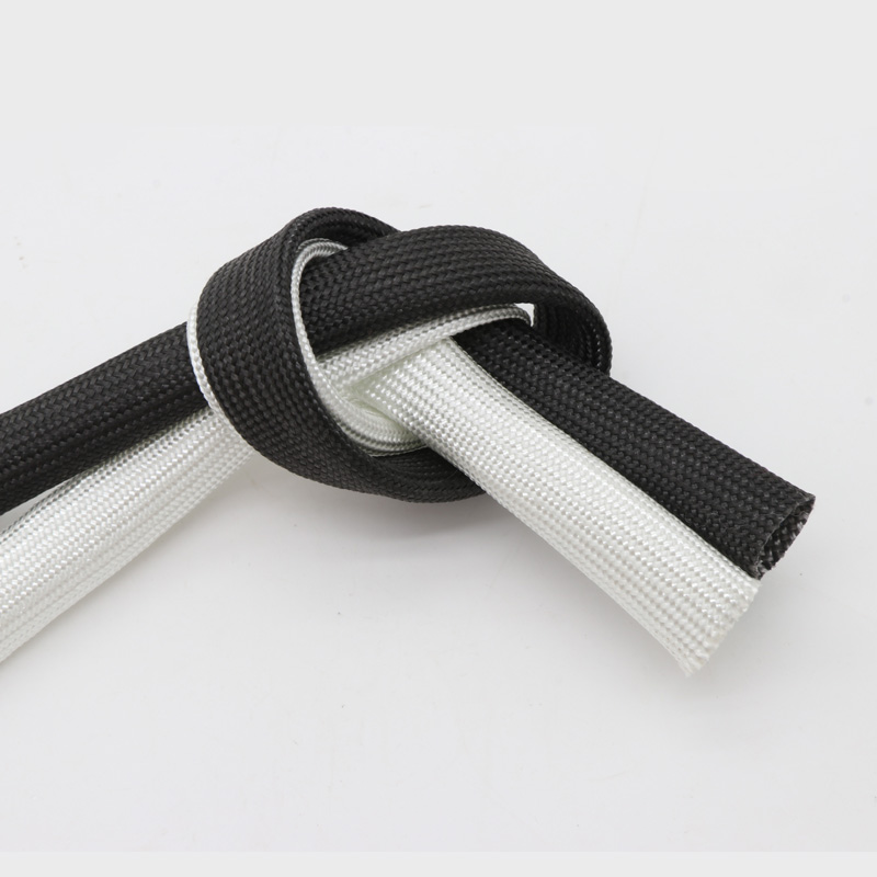 M ID mm Braided Fiberglass Sleeve Deg C High Temperature Chemical Glass Fiber Tube Sleeving Black White 5