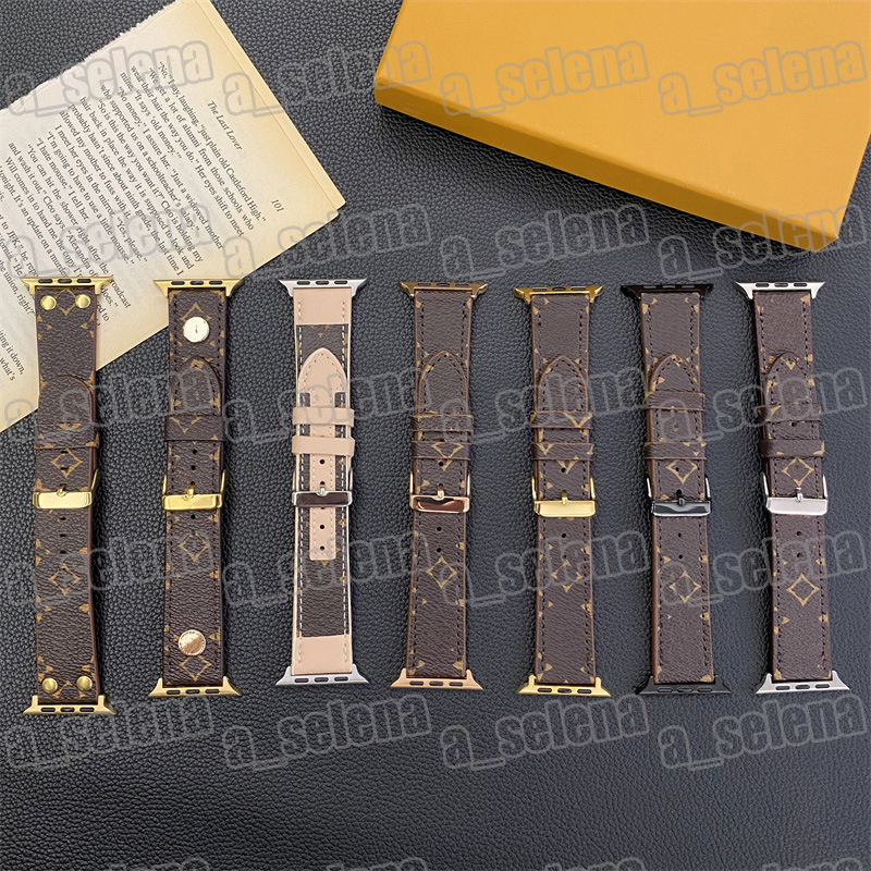 Designer Smart Straps Watchbands Watch Band 41mm 42mm 38mm 40mm 44mm 45mm for iwatch 2 3 4 5 6 bands Leather Strap Bracelet