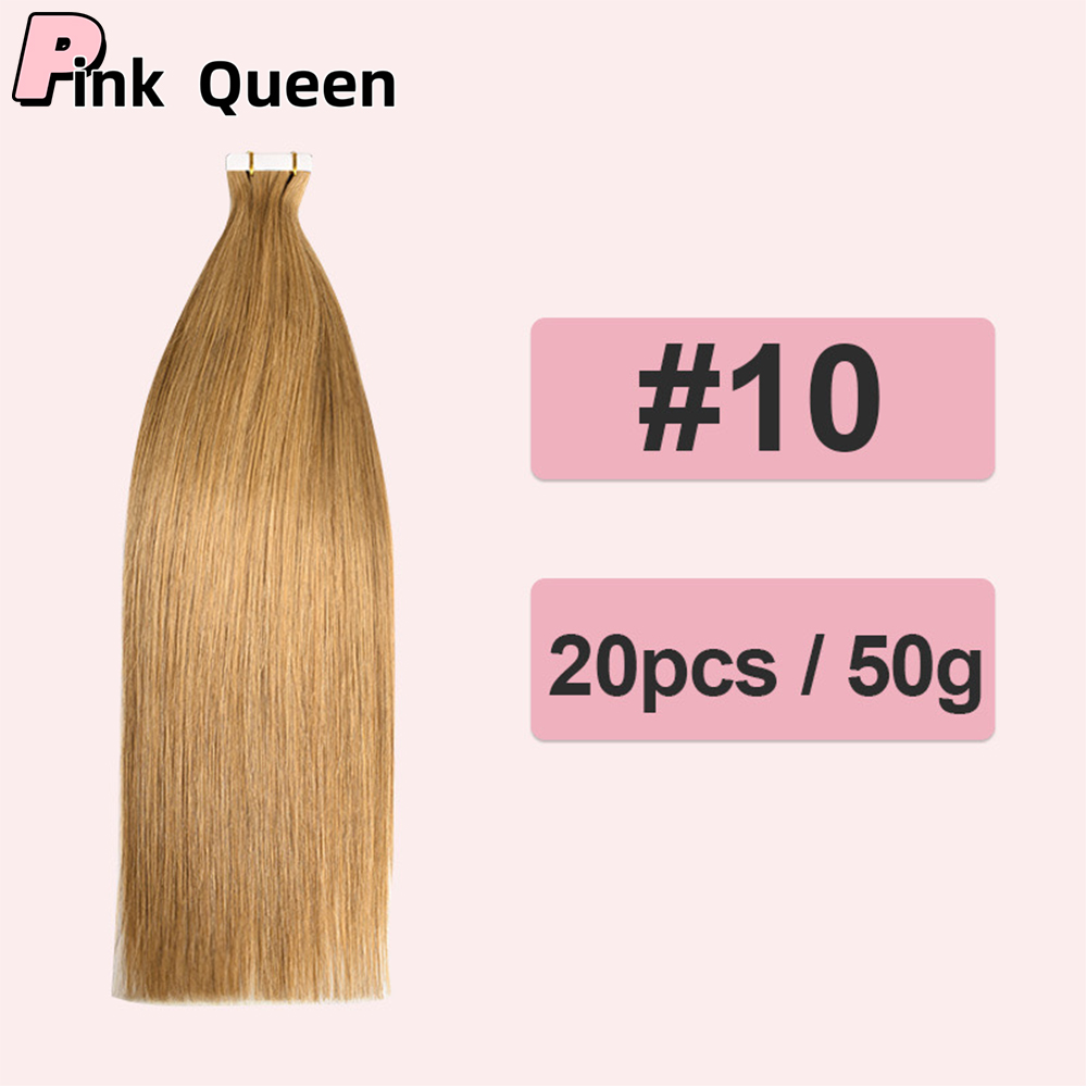 Black gold brown long straight hair new fashion human film natural traceless hair extensions tape in human hair Europe and America fashion hair color