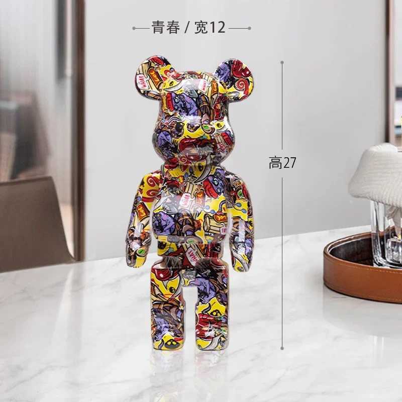 Novelty Items 400% Bear Bridge Pattern Bear Brick Action Picture Violent Bear Model Grizzly Bear Statue Decoration ToyL2403