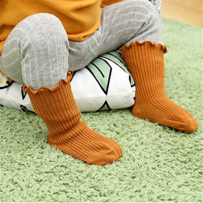 Soft Breathable Winter Socks Newborn new Baby Boy/Girls Ankle Socks Toddler Kids Knee High Stripe Socks Children 2025 Leg Warmers