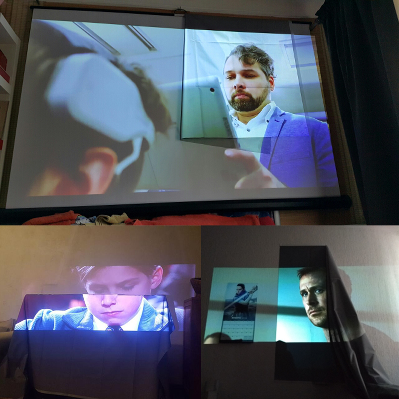Simple Portable Projector Screen Anti Light Reflective Fabric Cloth for Home Outdoor Office HD 3D 4K Curtain Increase Brightness