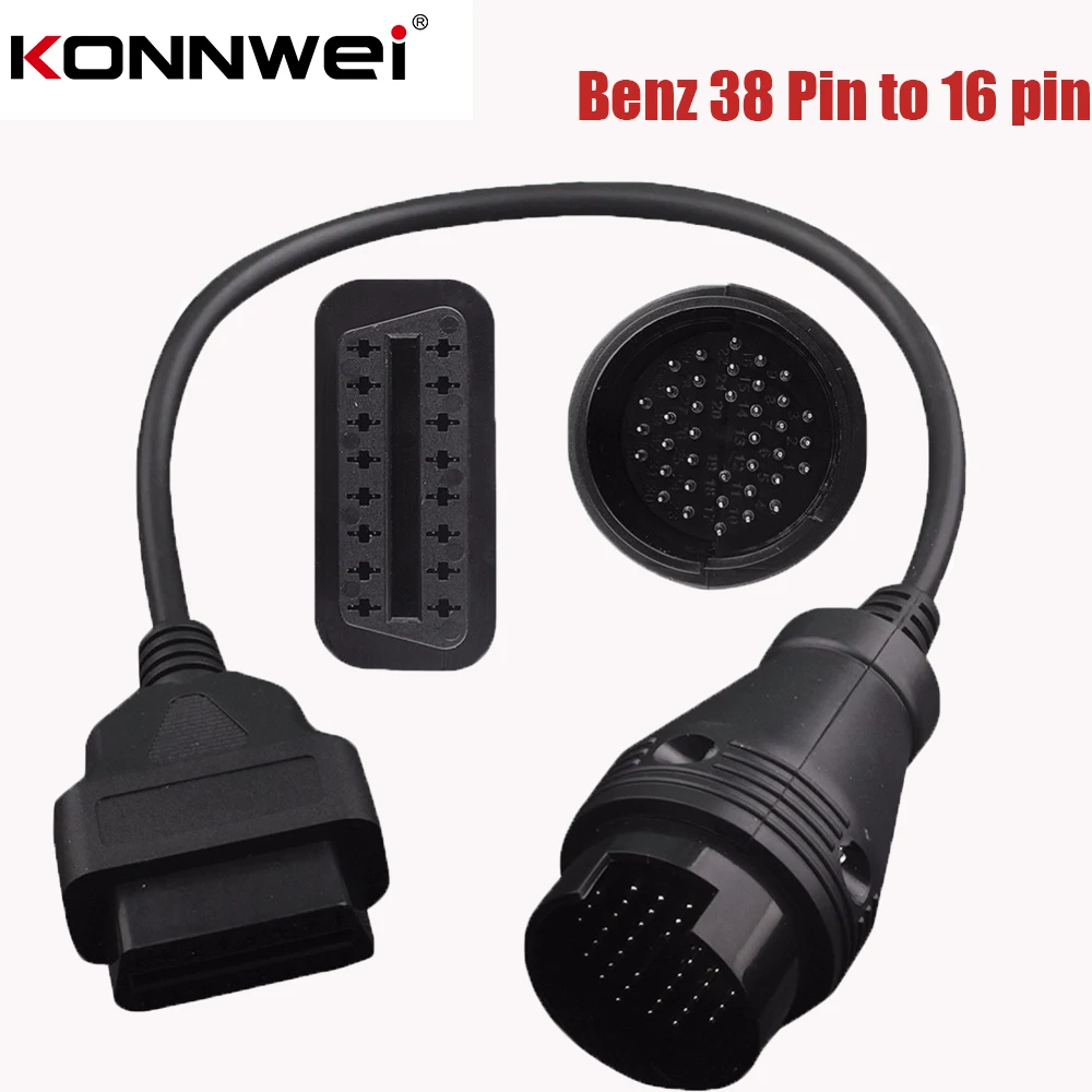 Diagnostic Cable for Mercedes-Benz 38Pin Adapter to 16Pin OBD OBD2 Connector for Mercedes 2025 new Diagnostic Tool Adapter Benz ODB