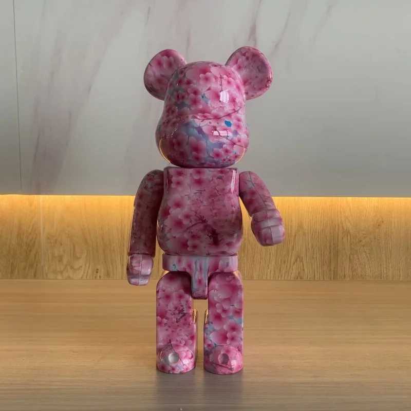 Novelty Items 28cm printed bear brick 400% Van Gogh Starry Sky PVC bear brick action picture Fahion design art desktop decoration home decorationL2403
