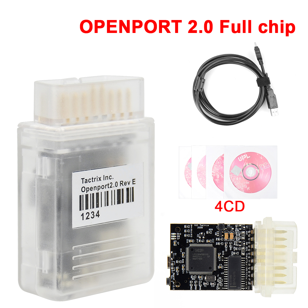 Full Chip Tactrix Openport 2.0 ECU FLASH open port 2.0 For T-oyo-ta For JLR Chip Tuning OBD2 Car Diagnostic Auto Scanner