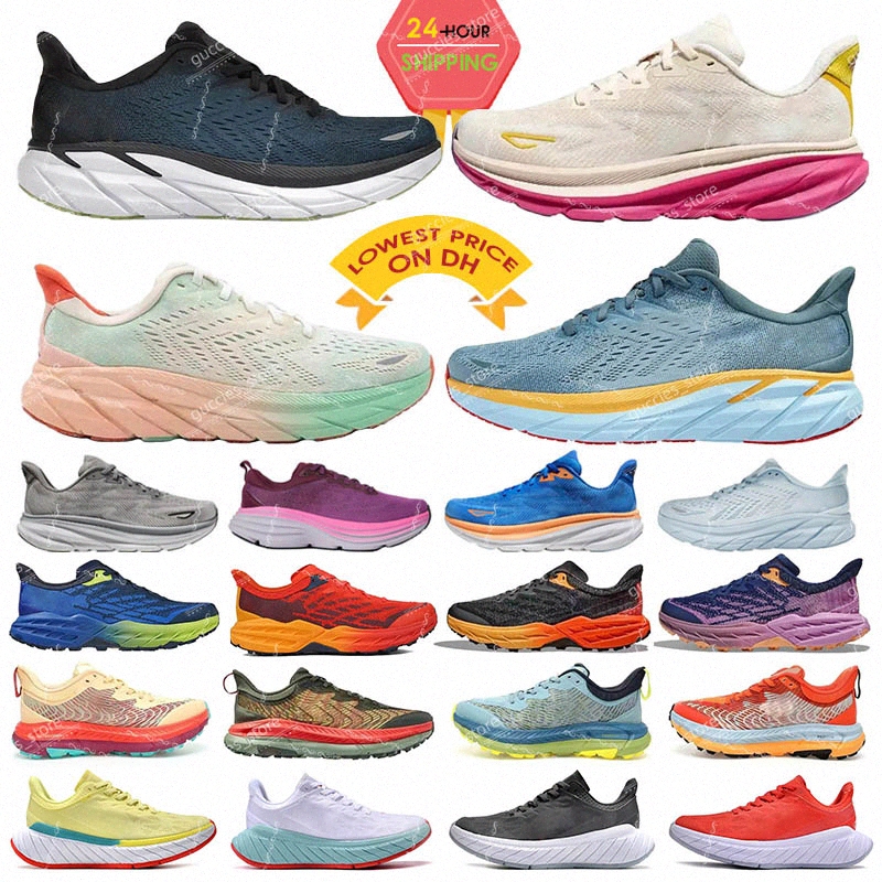 Men Designer Running Shoes Women Clifton 9 Bondi 8 Speedgoat 5 Mafate Speed 4 oka One One Outdoor Tennis trainers Sneakers Triple Harbor Mist Haze Carbon X3 Shoes