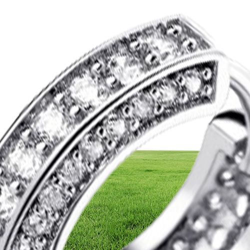 Fashion Hip Hop Earrings Hip Hop Gold Silver Bling CZ Diamond Hoops Earrings for Men Women Nice Gift