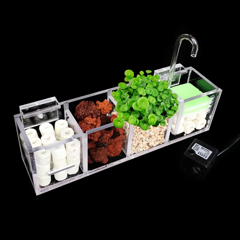Aquarium External Filter new Box Fish Tank Filter Box without Water Pump Increase Oxygen Water 2025 Filter Mutifunctional Acrylic FA016