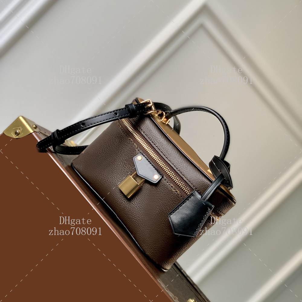 10A Top quality designer cosmetic bag 19cm genuine leather shoulder bag lady handbag With box L245