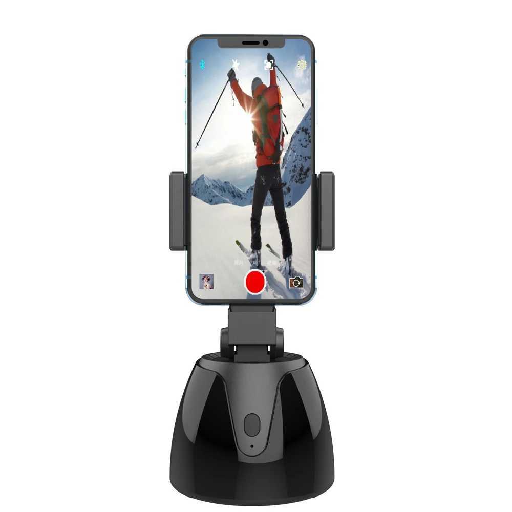 Selfie Monopods Automatic Smart Remote Selfie Stick 360 Degree Rotation Mobile Phone Holder Face Tracking Camera Tripod For Video Recording Rod 24329