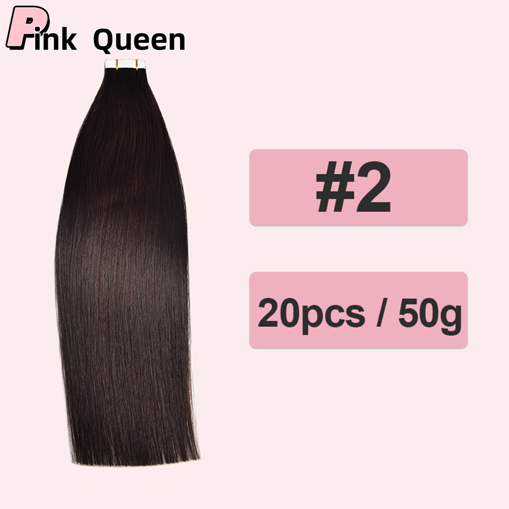 Black gold brown long straight hair new fashion human film natural traceless hair extensions tape in human hair Europe and America fashion hair color