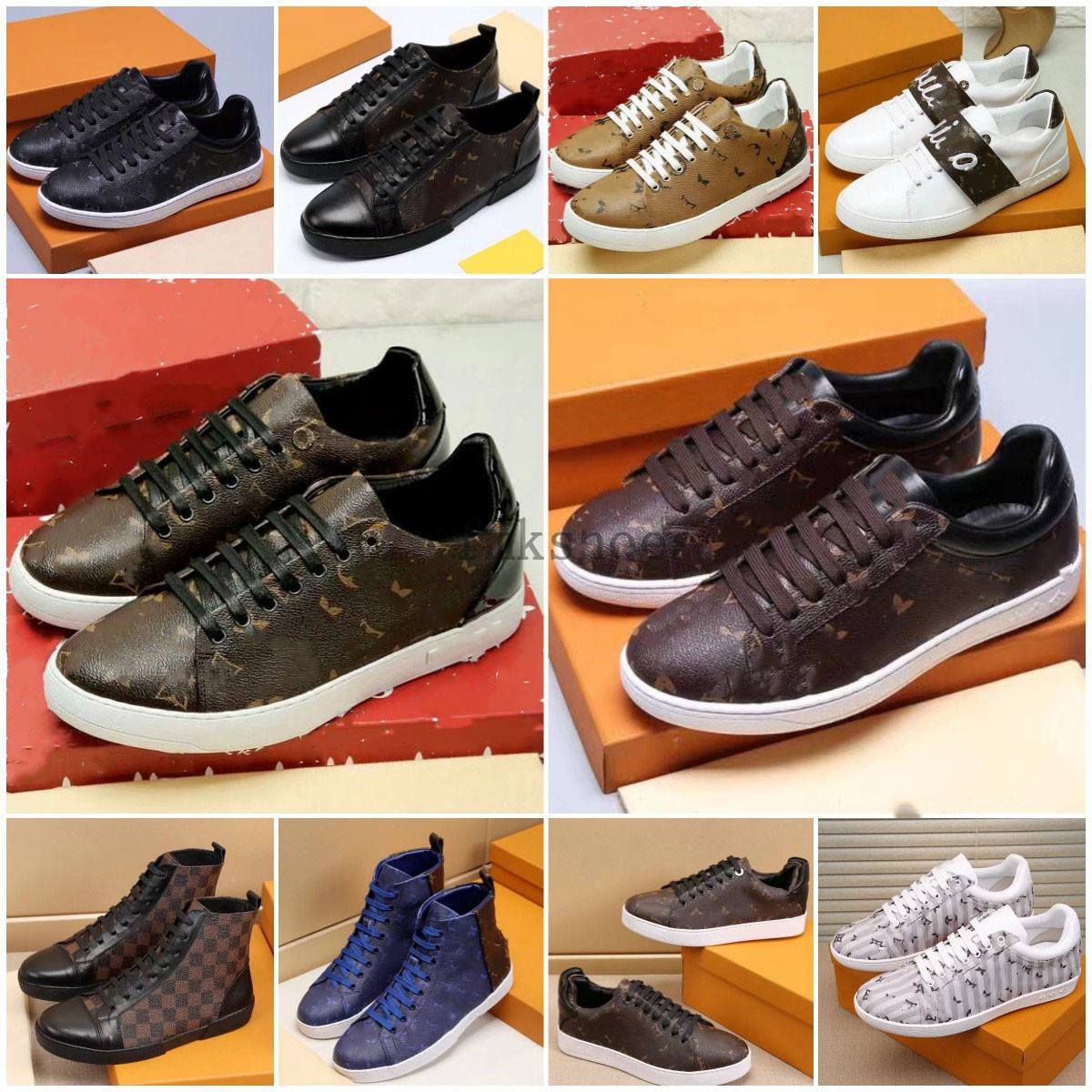 Designer Luxembourg sneakers TIME Luxury Shoes OUT Fashion Brand print leather Designer Sneakers Unisex Men's Shoes Genuine Leather size 38-45 3.20 11