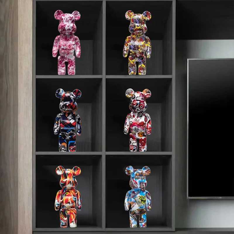 Novelty Items 400% Bear Bridge Pattern Bear Brick Action Picture Violent Bear Model Grizzly Bear Statue Decoration ToyL2403
