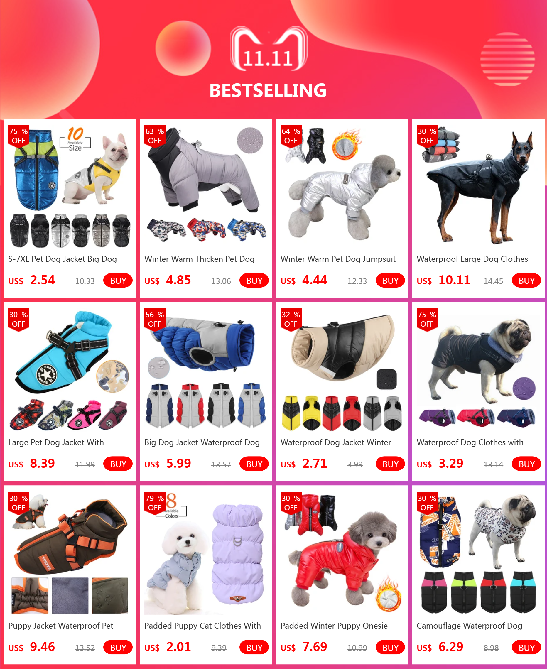 Pet Clothes For Small Dogs Winter Dog Jackets Puppy Cat Vest Chihuahua Clothing French Bulldog Coat Shih Tzu Yorkie Costume