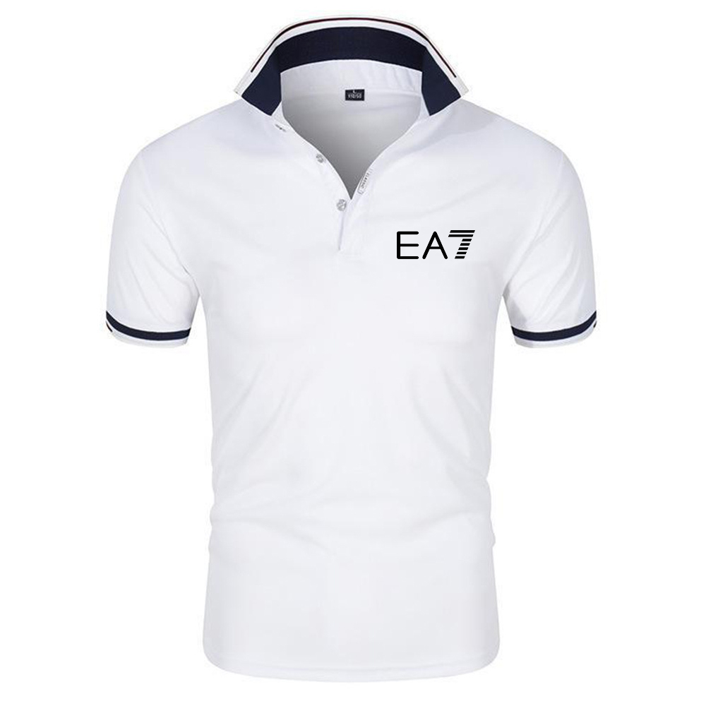 Summer selling short-sleeved men's new Polo shirt business leisure sports senior luxury brand printed high-quality T-shirt