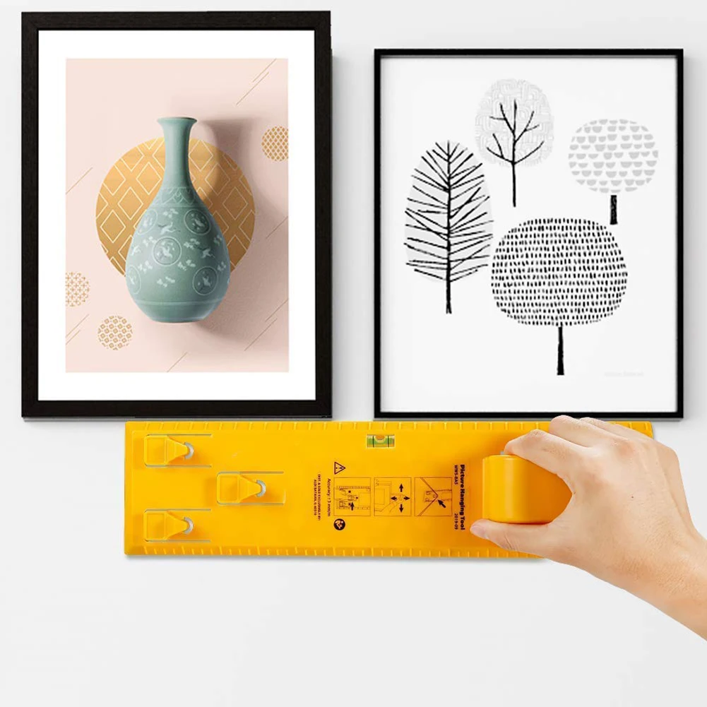 Frame Photo Level 1/2pcs Ruler Angle Gauge Finder Picture Hanging Kit Wall Photo Marking Measuring Tool Support Dropshipping smile