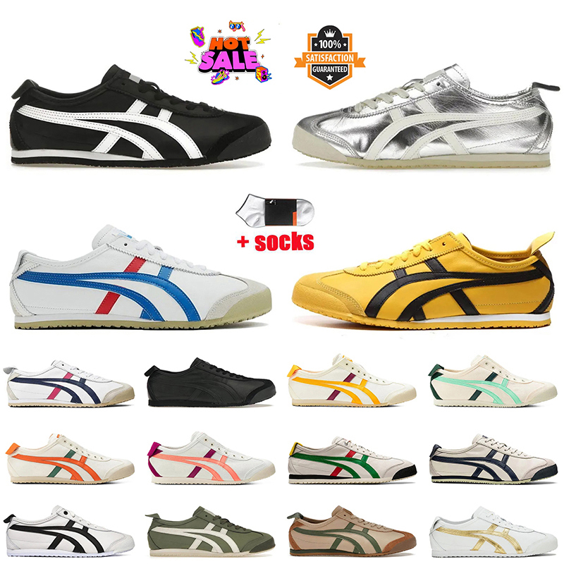 Shoes Fashion Onitsukass Designer Tiger Mexico 66 Womens Mens Brand Trainers White Blue Red Silver Gold Tigers Vintage Leather Canvas Sports Sneakers