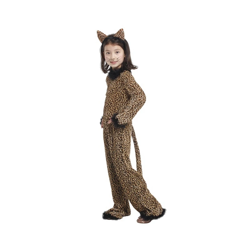 Umorden Kids Child Animal Wild Leopard Costume for new Girls Fantasy Jumpsuit Disfraz 2025 Halloween Carnival Party Costumes