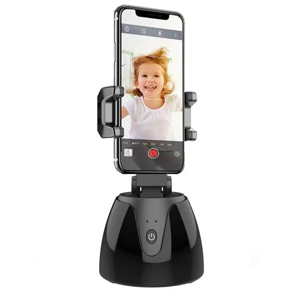 Selfie Monopods Automatic Smart Remote Selfie Stick 360 Degree Rotation Mobile Phone Holder Face Tracking Camera Tripod For Video Recording Rod 24329