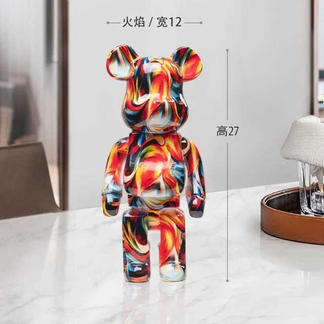 Novelty Items 400% Bear Bridge Pattern Bear Brick Action Picture Violent Bear Model Grizzly Bear Statue Decoration ToyL2403