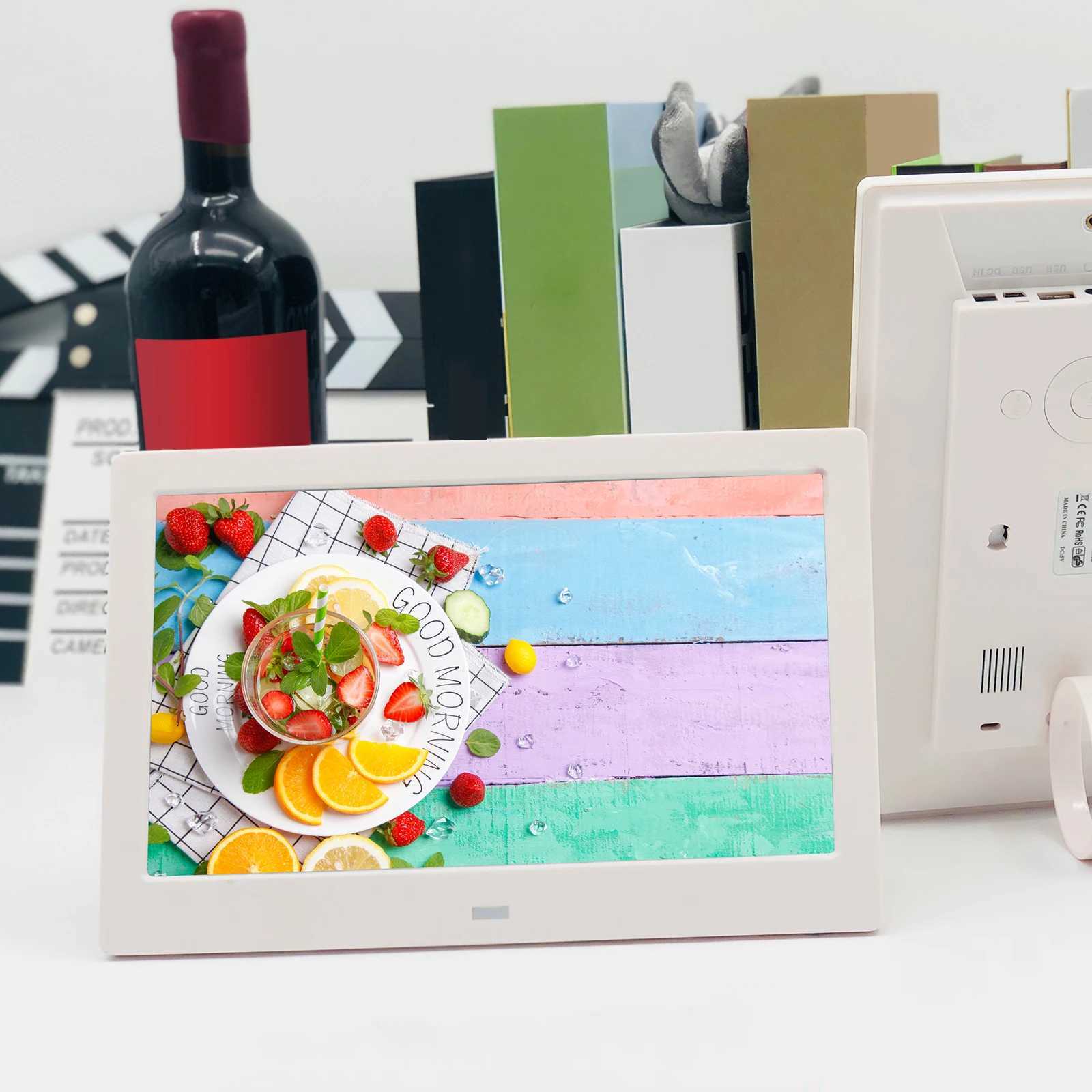 Digital Photo Frames 10 Digital Picture Frame Black EU/US Standard Plug Professional Easily Install Multiple Functions Remote Control 16/9 Screen 2432