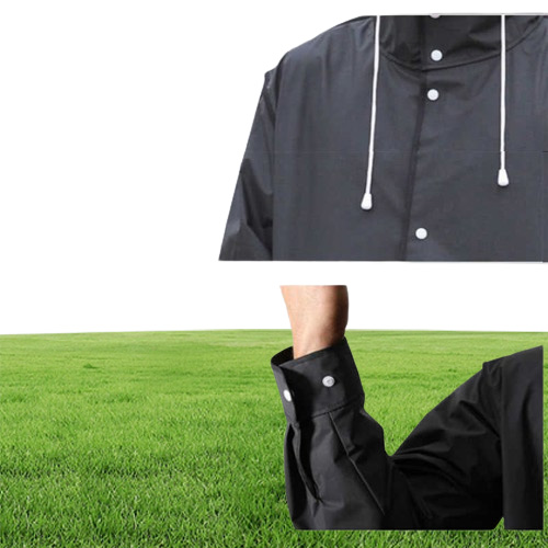 Adult Long Waterproof Rain Coat Women Women039s Men039s Raincoat Impermeable Rainwear Men EVA Black Thicken Hooded Rain Coat9762706