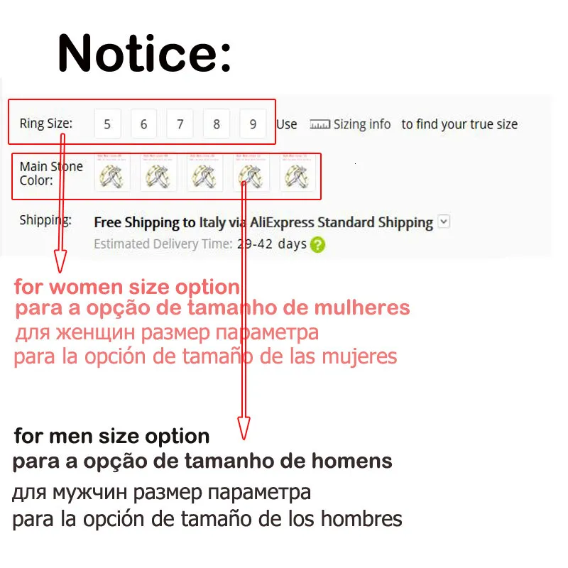 Vnox 2pcs 2025 Engagement Wedding Rings Big CZ Stone new Gold Color Women Men Promise Jewelry