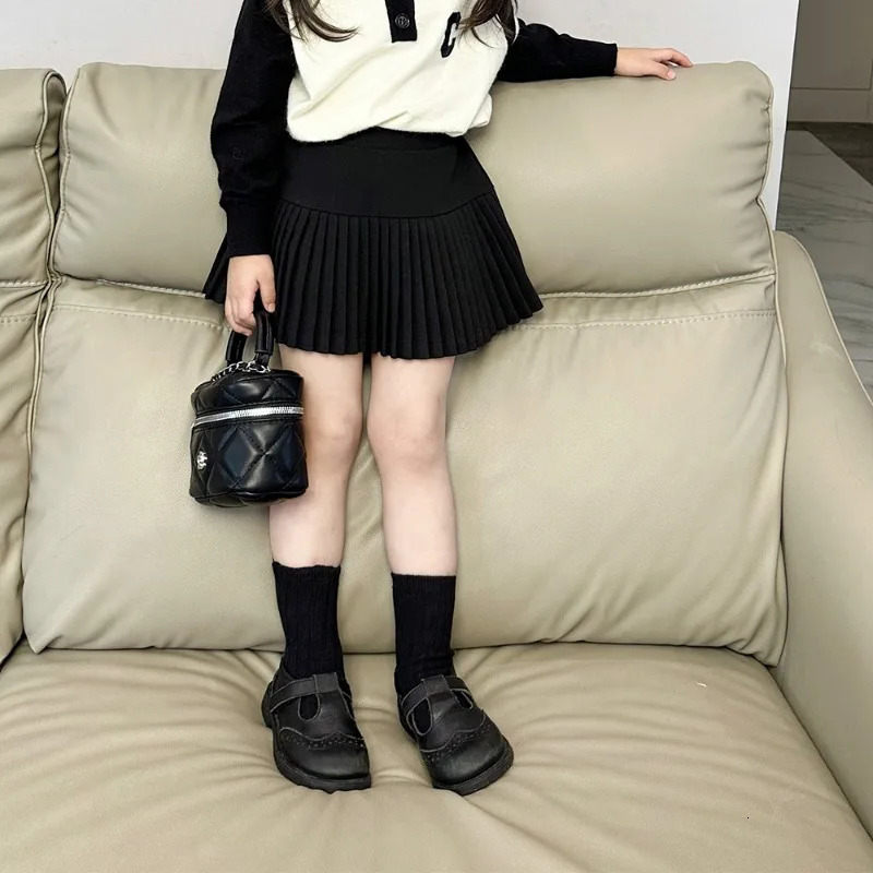 1-8Y Kids Clothing Set School Dress Spring Autumn Children 2PCS Long Sleeve Sweater Skirt Clothing Sweatshirt Uniform for Girls 240307