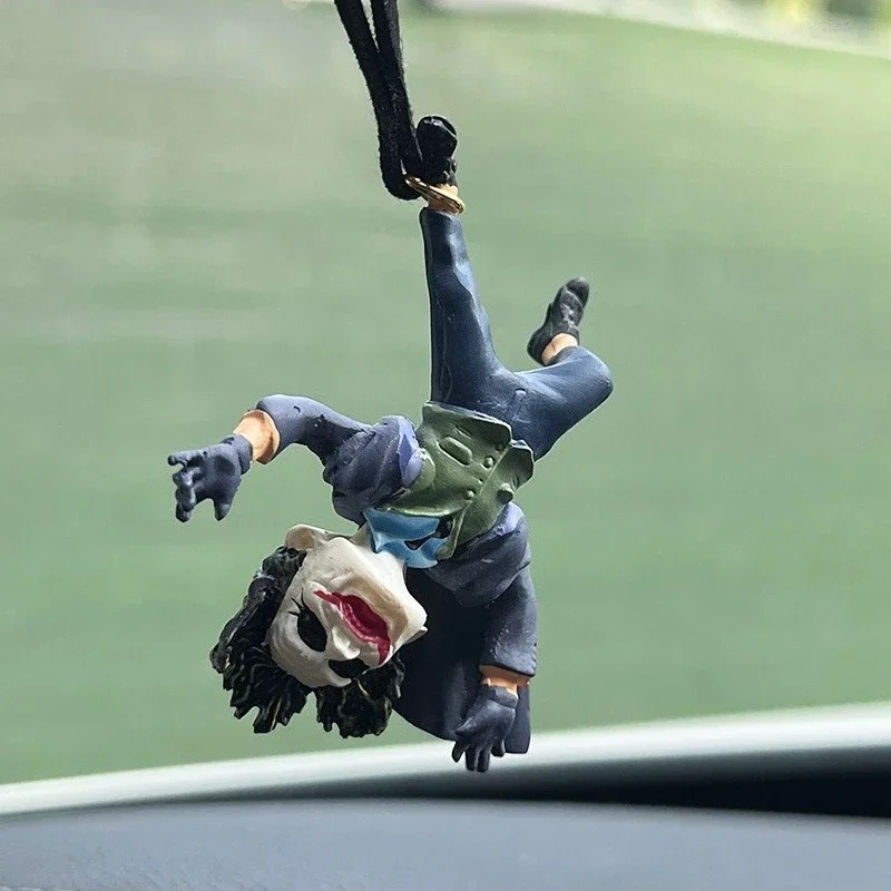 Car Pendant The Joker Hanging Acrobatic Clown Anime Figure Ornaments Auto Rearview Mirror Interior Decoration Accessories Gifts