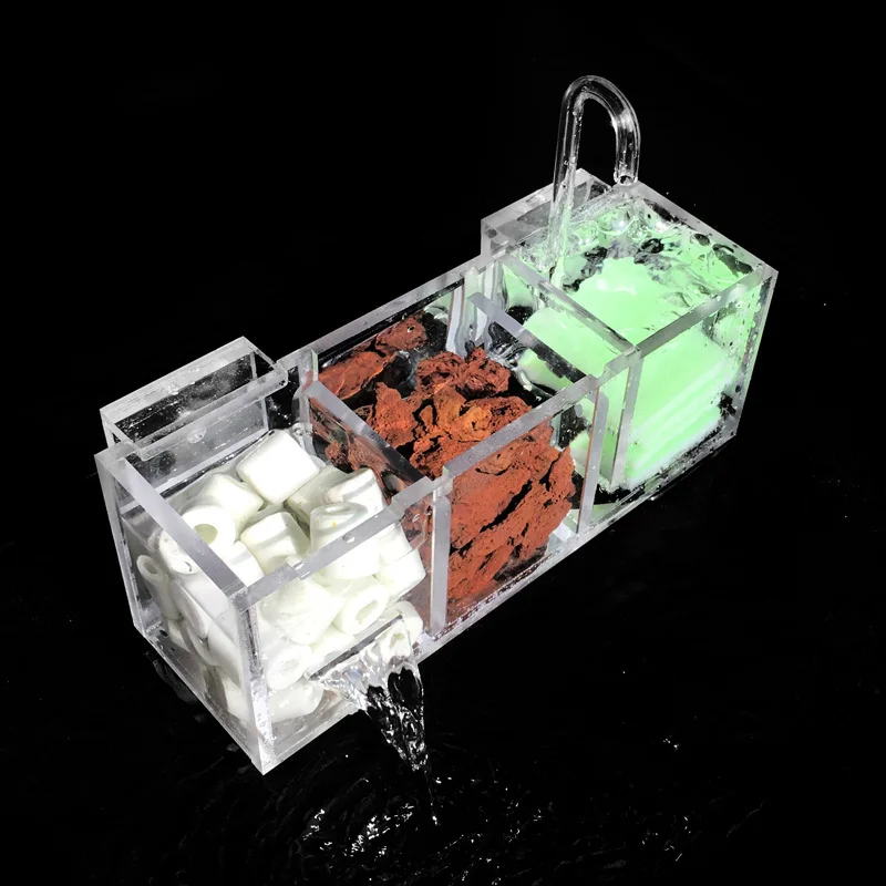 Aquarium External Filter new Box Fish Tank Filter Box without Water Pump Increase Oxygen Water 2025 Filter Mutifunctional Acrylic FA016