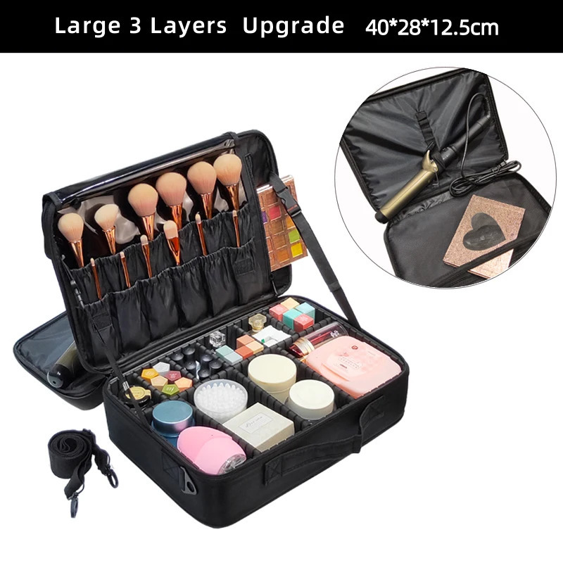 Upgrade Large Capacity Cosmetic Bag -selling Professinal Women Travel Makeup Case 240329