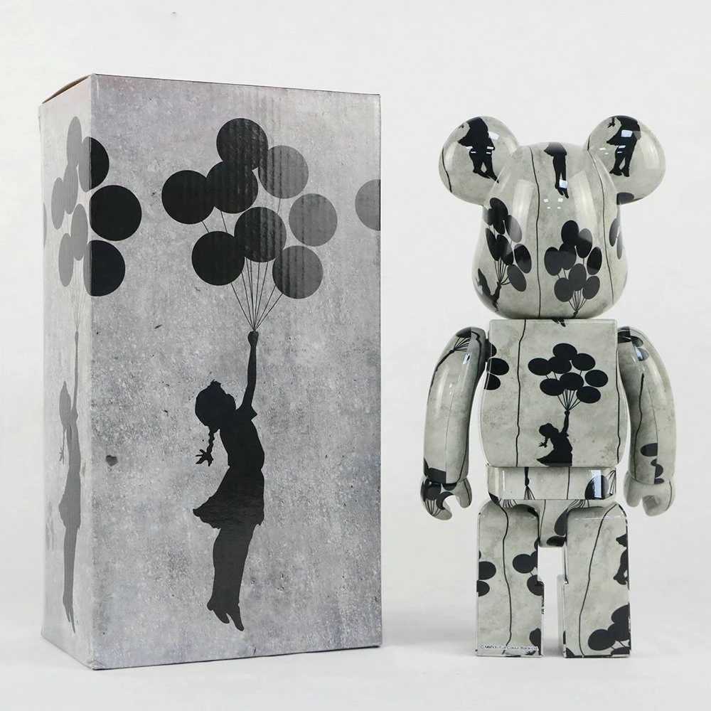 Novelty Items Bearbrick Banksy Balloon Girl Building Block Bear 400% 28cm Fashion Doll Violent Bear Doll Valentines Day Decorative GiftL2403