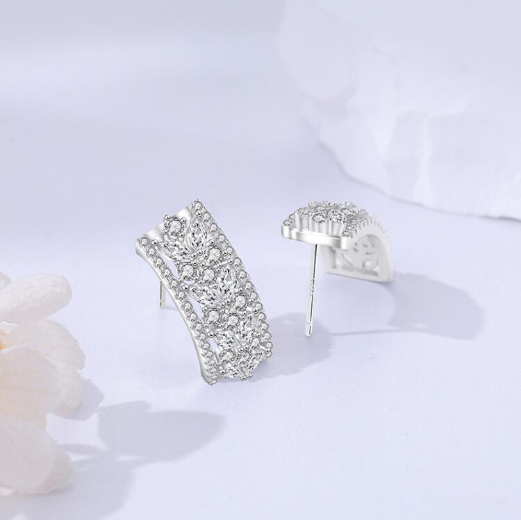 Sterg Sier Marquise Cut Topaz Party Earrings for Women