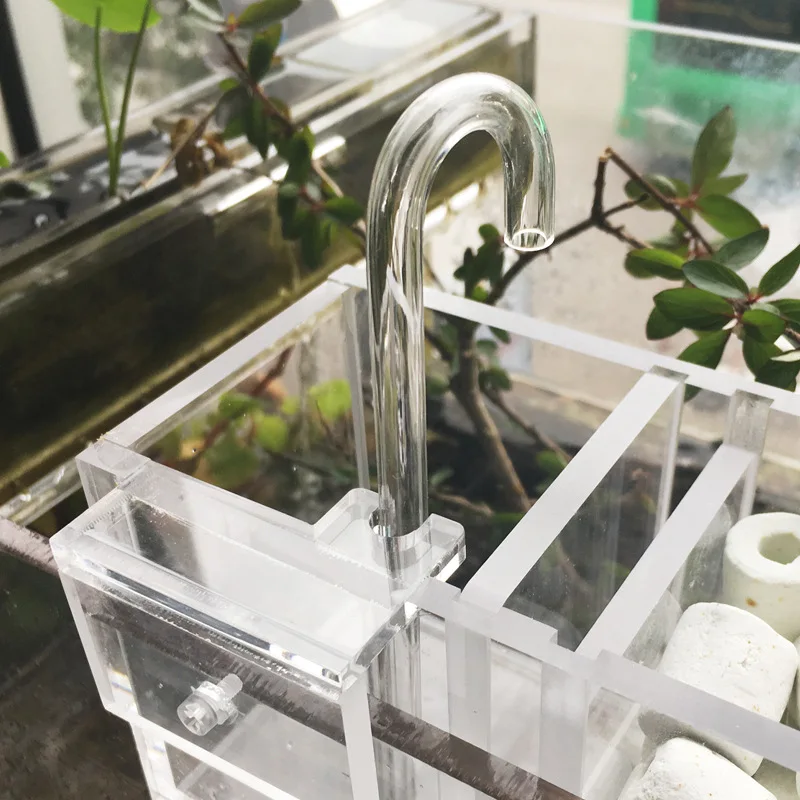 Aquarium External Filter new Box Fish Tank Filter Box without Water Pump Increase Oxygen Water 2025 Filter Mutifunctional Acrylic FA016