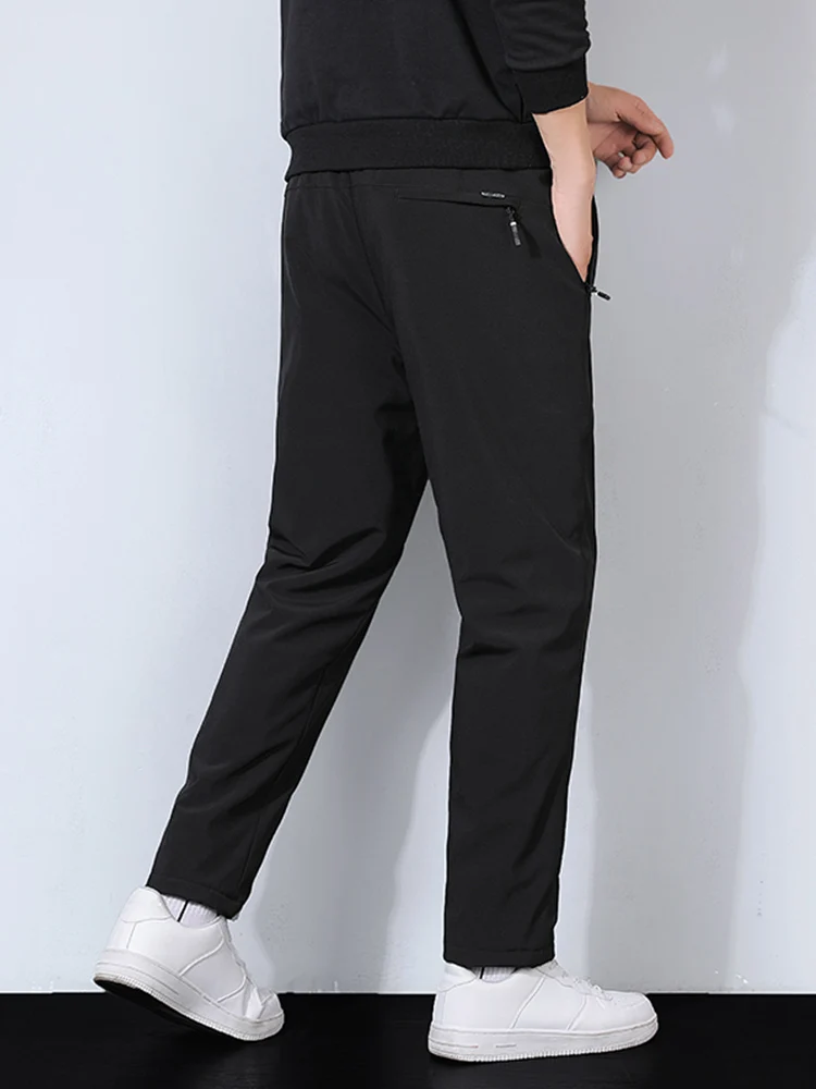 Winter Thick Warm Fleece Sweatpants Men Joggers Plus 2025 Size Straight Long Track Pants Windproof new and Waterproof Thermal Trousers
