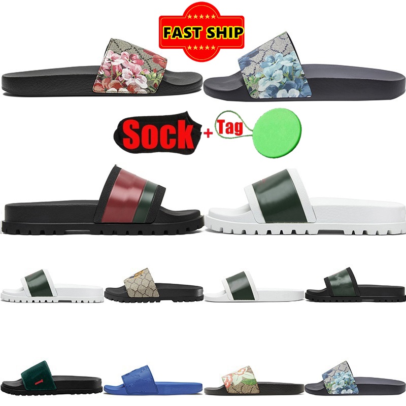 Designer Sandals Slippers Men Women Web Floral Slider Luxe chaussure pantoufle casquette sandale mule flat heel slides cloquette Leather Rubber Canvas Summer Shoe