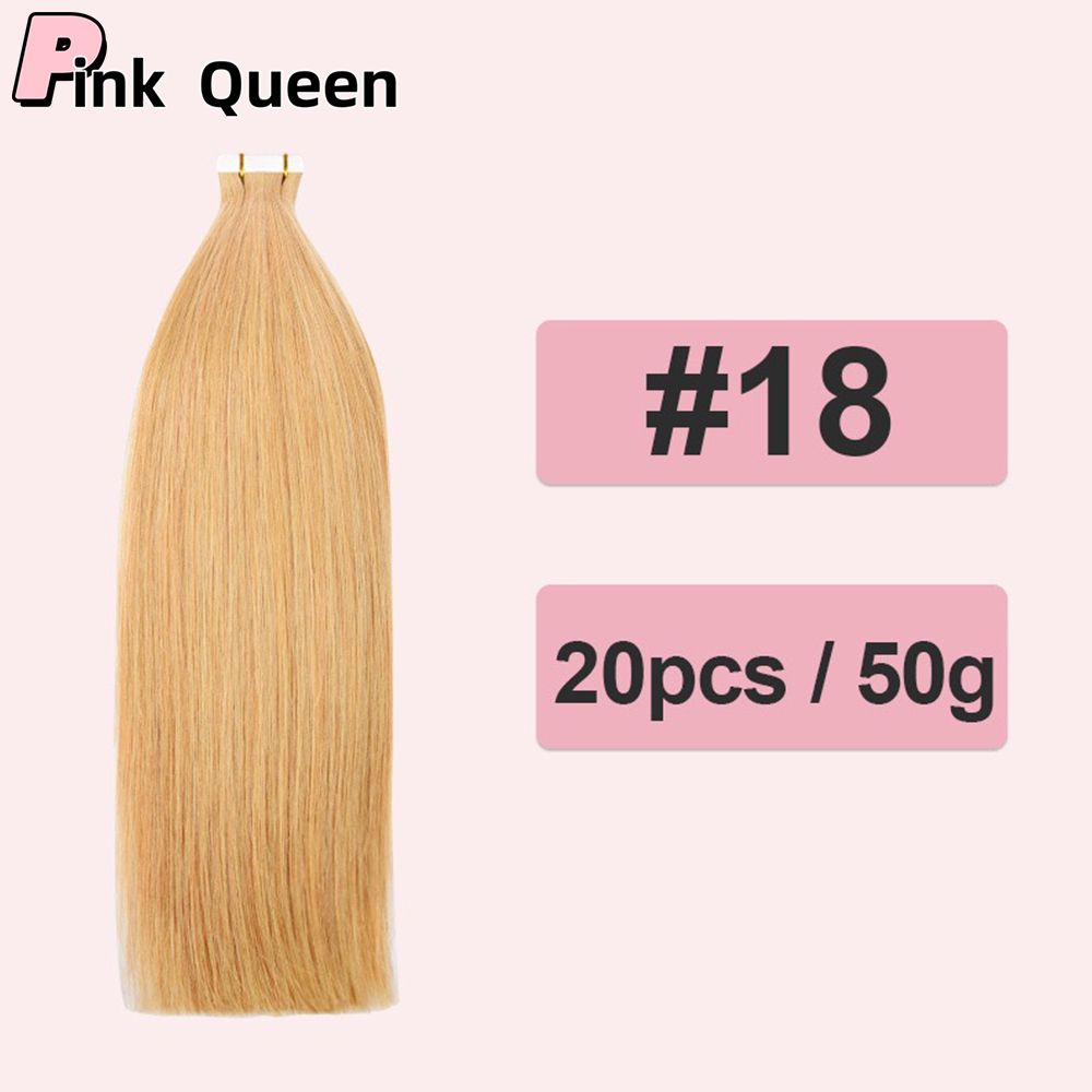 Black gold brown long straight hair new fashion human film natural traceless hair extensions tape in human hair Europe and America fashion hair color