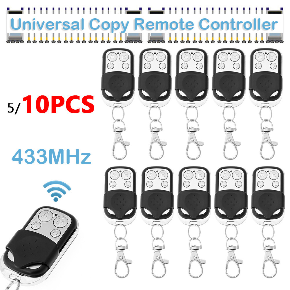 5/10pcs 433MHz Remote Control Electronic Gate Garage Door Opener Remote Control new Duplicator Learning Code Cloning 2025 Code Car Key